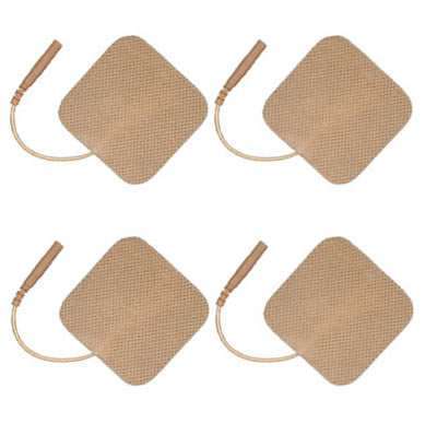 Premium Tan Cloth Backed Electrodes - 2"x2"; OVERSTOCK SALE