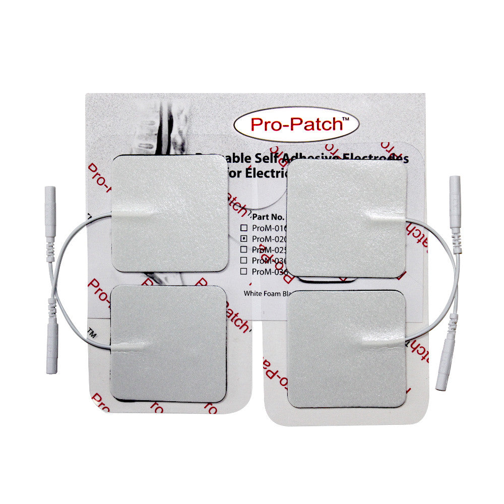 White Foam Backed Electrodes - 2"x2" by ProMed - ProM-020