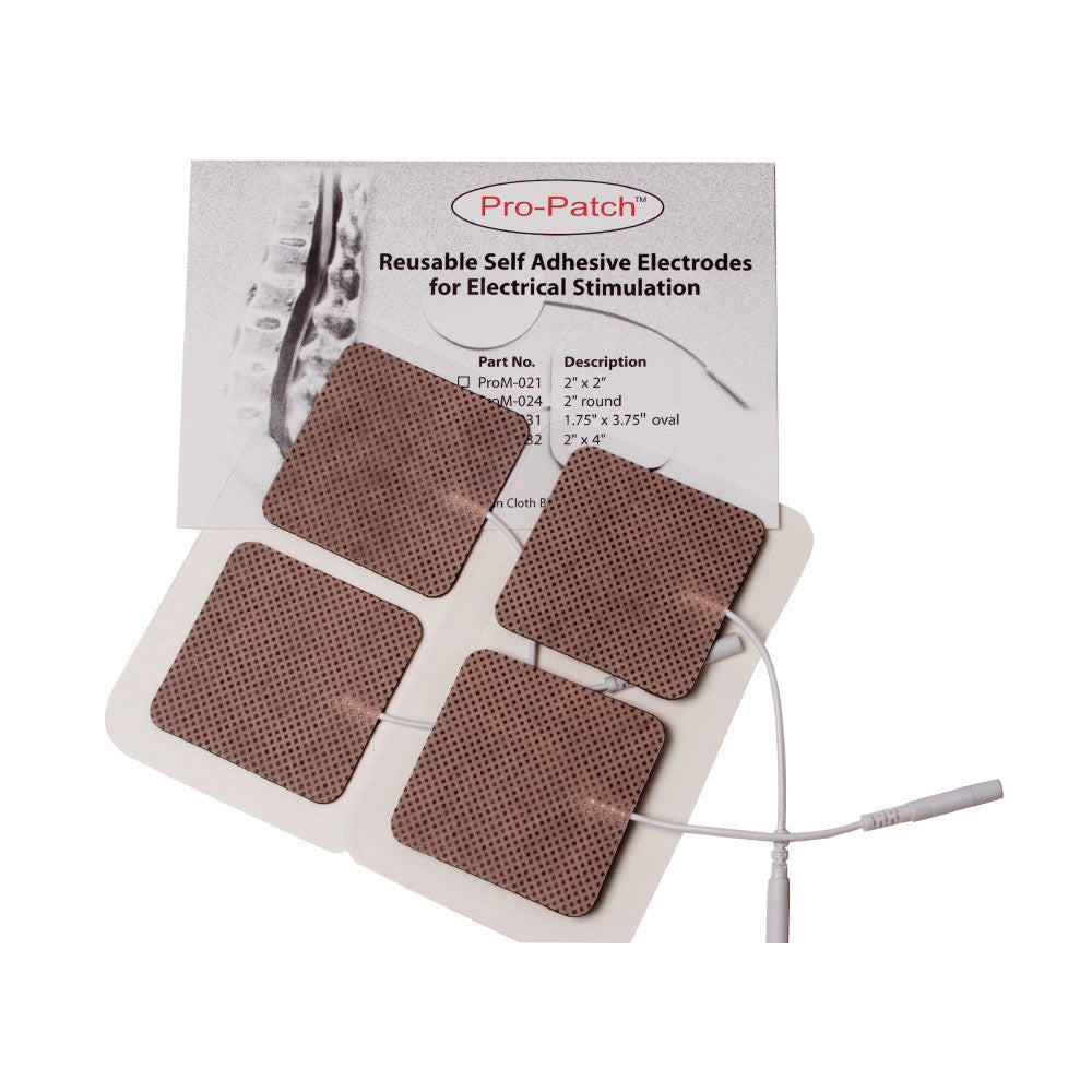 Tan Cloth Backed Electrodes - 2"x2" by ProMed - ProM-021