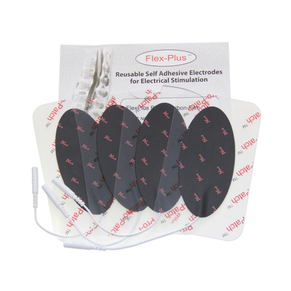 Oval Ultrathin Flexible Black Foam Backed Electrodes - 1.75"x3.75" by ProMed - ProM-028