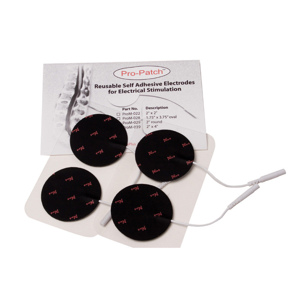 Round Ultrathin Flexible Black Foam Backed Electrodes - 2" by ProMed - ProM-029