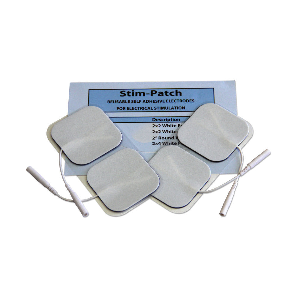 White Foam Electrodes - 2"x2" by StimPatch - Stim-020